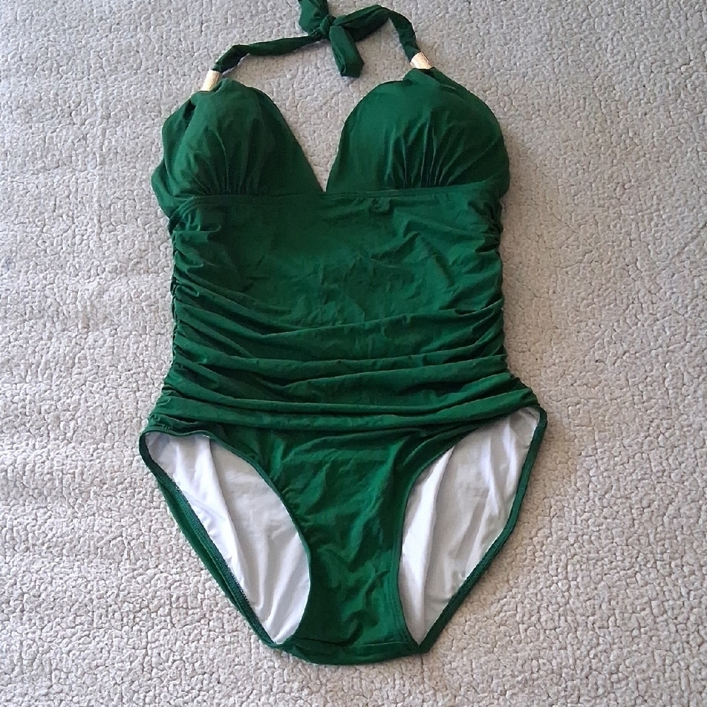 Elegant Green One-Piece Swimsuit